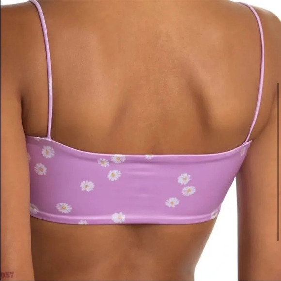 New Bound by Bondeye Like A Daisy Lilac Purple Bikini Swimsuit Top M - Picture 2 of 5